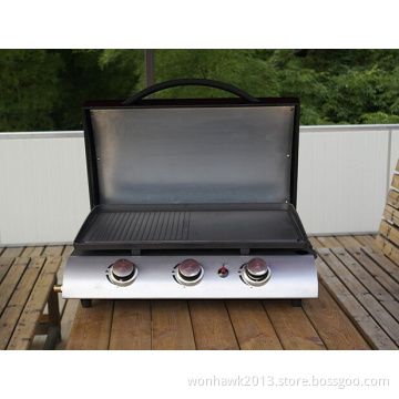 Gaz Plancha 3 Burners with Lid
